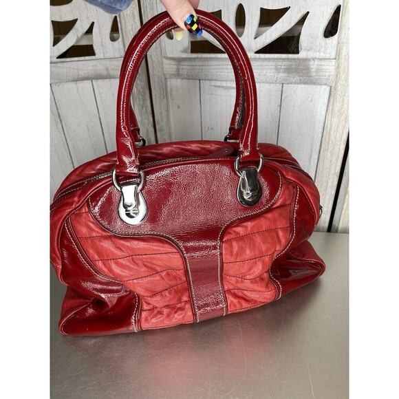 Gucci Snow Glam Boston Top Handle Bag Y2K Patent Red Leather - Picture 8 of 16